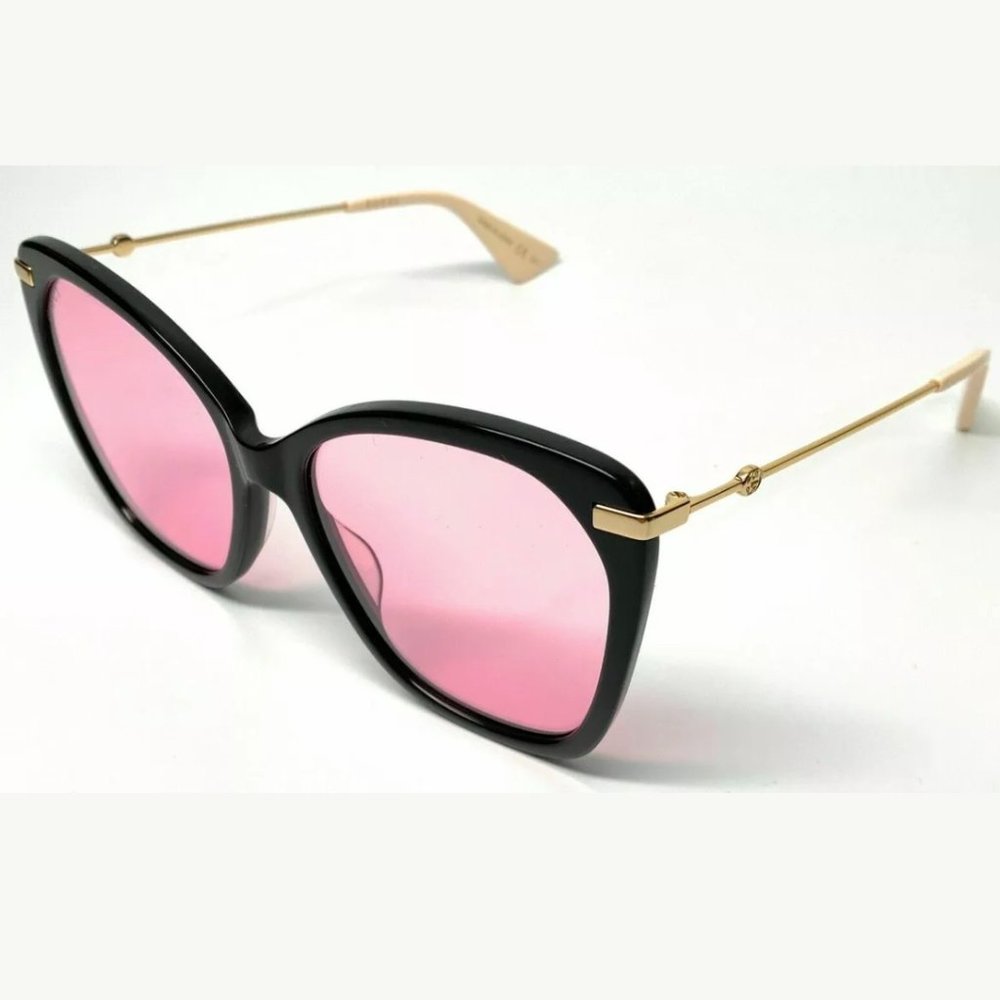 Gucci Women's Black and Pink Sunglasses!